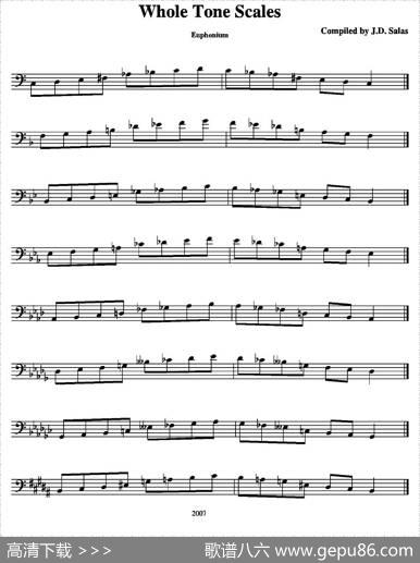 Whole-ToneScales-Euphonium（上低音号练习教材选曲）
