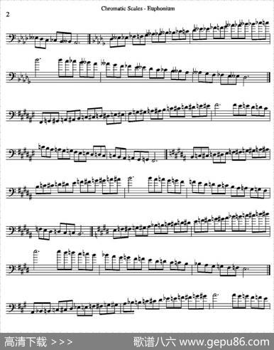 ChromaticScales-Euphonium（上低音号练习教材选曲）