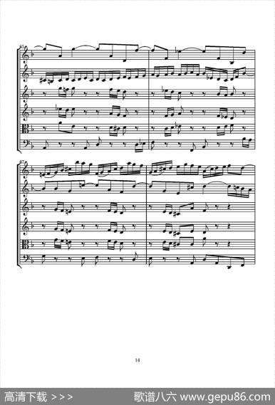 D小调无伴奏协奏曲（总谱）|J.SBACH