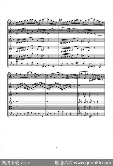 D小调无伴奏协奏曲（总谱）|J.SBACH