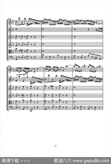 D小调无伴奏协奏曲（总谱）|J.SBACH