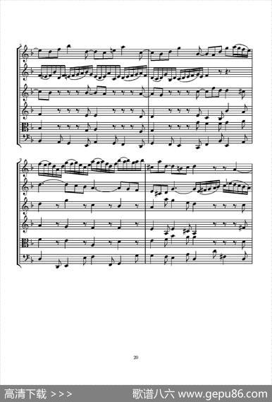 D小调无伴奏协奏曲（总谱）|J.SBACH