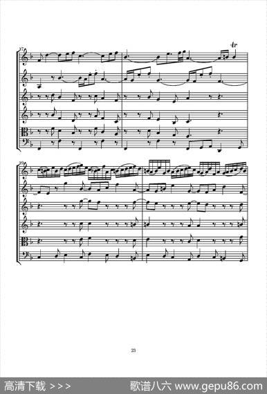 D小调无伴奏协奏曲（总谱）|J.SBACH