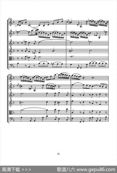D小调无伴奏协奏曲（总谱）|J.SBACH