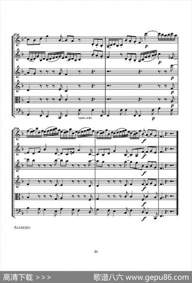 D小调无伴奏协奏曲（总谱）|J.SBACH