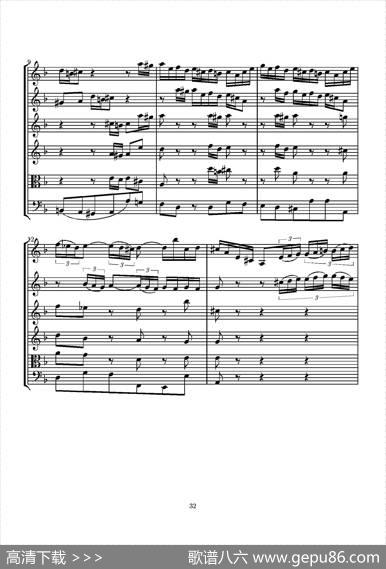 D小调无伴奏协奏曲（总谱）|J.SBACH
