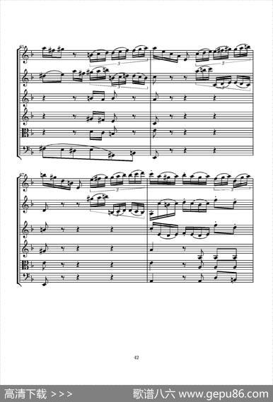 D小调无伴奏协奏曲（总谱）|J.SBACH
