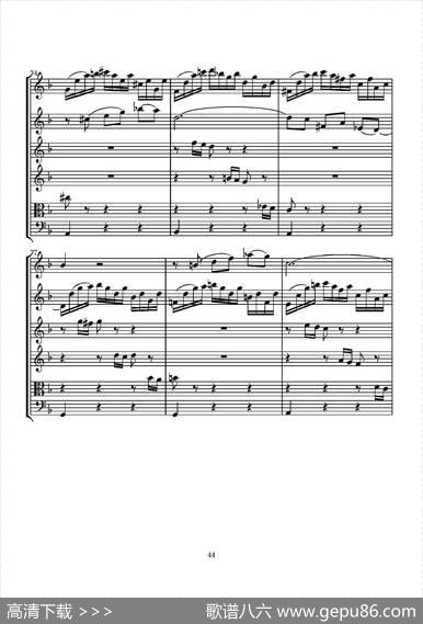 D小调无伴奏协奏曲（总谱）|J.SBACH