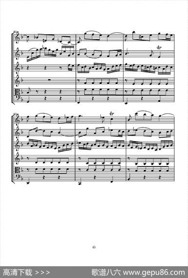 D小调无伴奏协奏曲（总谱）|J.SBACH
