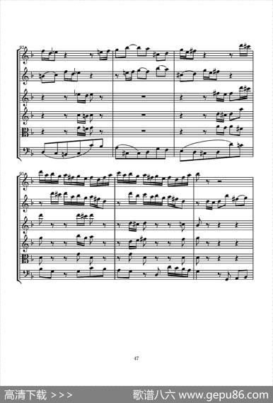 D小调无伴奏协奏曲（总谱）|J.SBACH