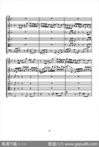 D小调无伴奏协奏曲（总谱）|J.SBACH