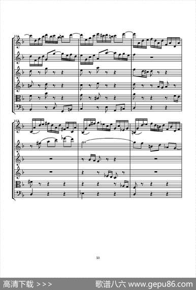 D小调无伴奏协奏曲（总谱）|J.SBACH
