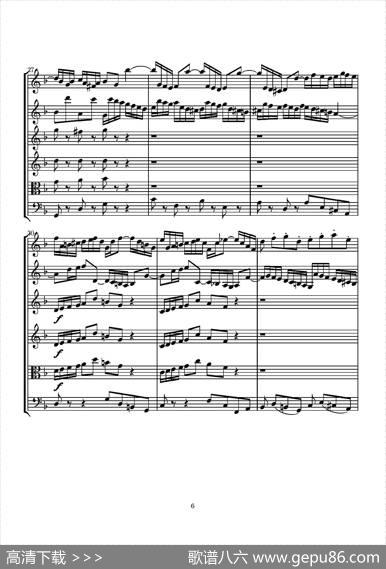 D小调无伴奏协奏曲（总谱）|J.SBACH
