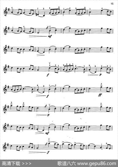小提琴考级第二级：外国乐曲（4首）