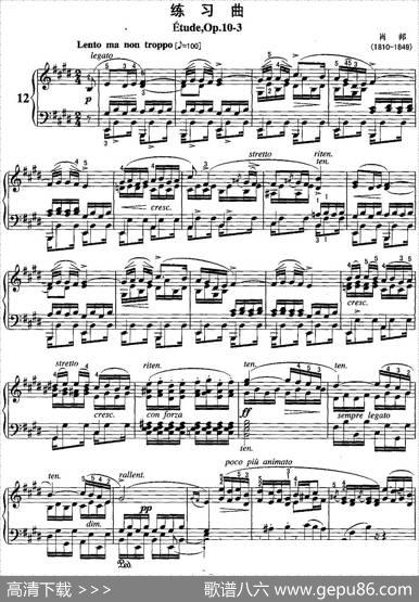 不可不弹的世界钢琴名曲：练习曲|肖邦