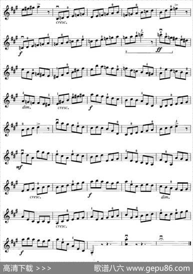 小提琴考级第三级：练习曲（6首）