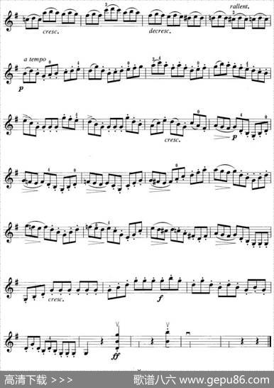 小提琴考级第三级：练习曲（6首）