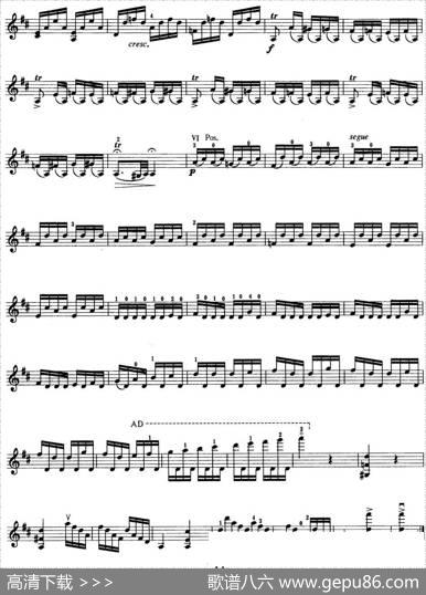 小提琴考级第七级：练习曲（6首）