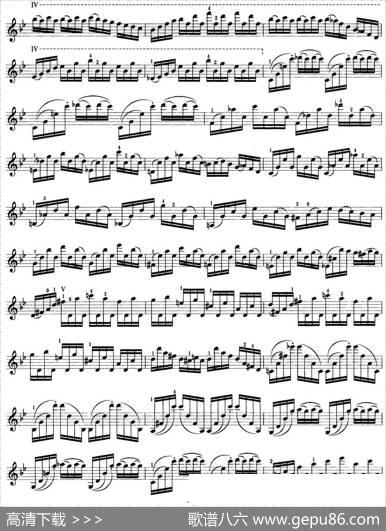 小提琴考级第七级：练习曲（6首）