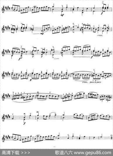 小提琴考级第七级：外国乐曲（8首）