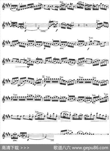 小提琴考级第七级：外国乐曲（8首）