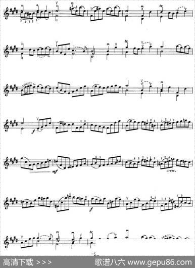小提琴考级第七级：外国乐曲（8首）