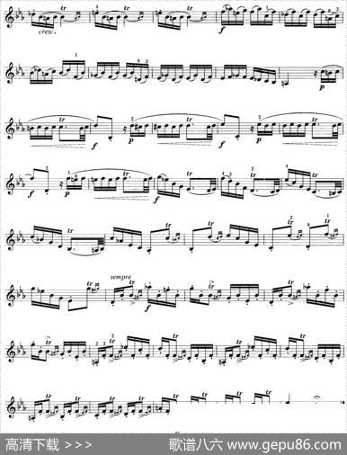 小提琴考级第八级：练习曲（6首）