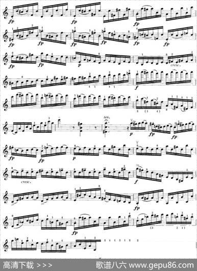 小提琴考级第八级：练习曲（6首）