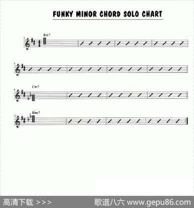 FunkyMinorChordSoloChart