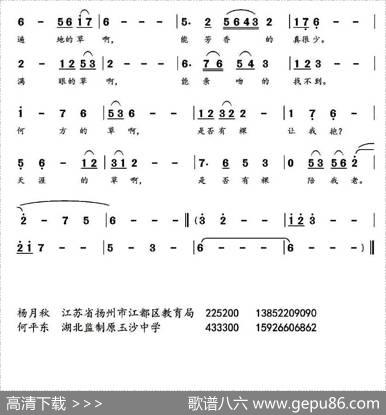 芳草，天涯何处 - 杨月秋|何平东