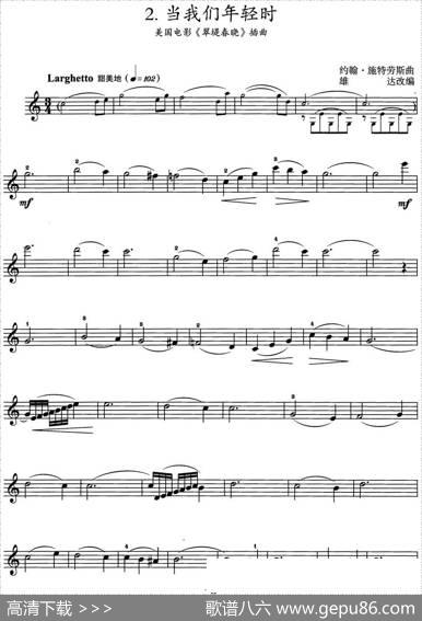 当我们年轻时（美国电影《翠堤春晓》插曲）|约翰·施特劳斯曲雄达改编