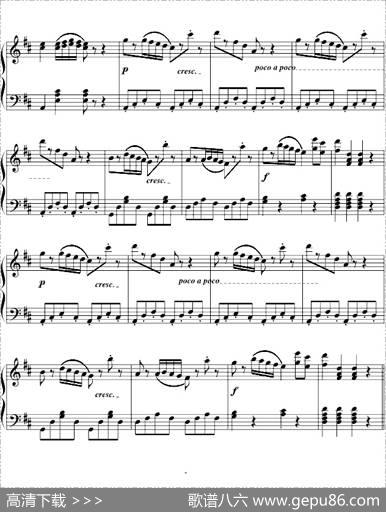 加沃特舞曲（完整版、龙斯明制谱版）