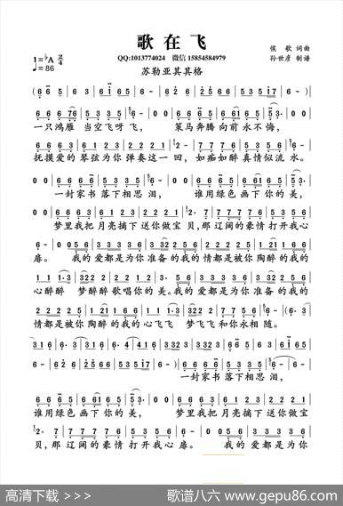 歌在飞（侯歌词曲） - 侯歌|侯歌