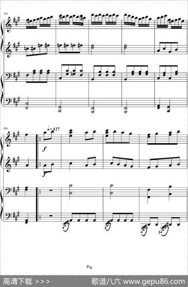 土耳其进行曲（四手联弹、周杰伦李云迪演奏版）