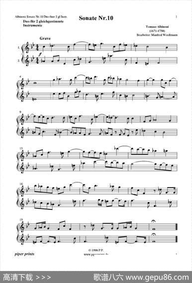 SonateNr.10（二重奏）