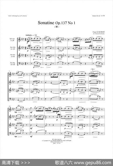 SonatineOp.137No1（四重奏总谱）