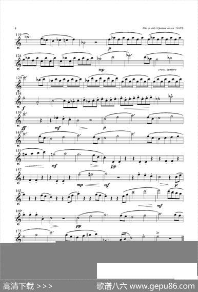 SonatineOp.137No1（四重奏中音萨克斯分谱）