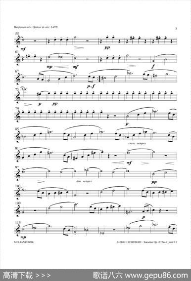 SonatineOp.137No1（四重奏上低音萨克斯分谱）