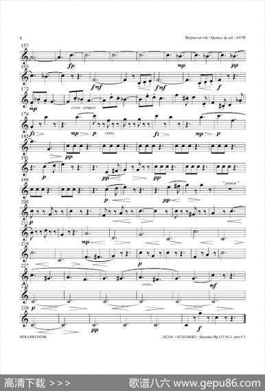SonatineOp.137No1（四重奏上低音萨克斯分谱）