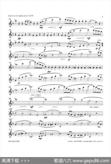SonatineOp.137No1（四重奏高音萨克斯分谱）