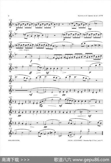 SonatineOp.137No1（四重奏高音萨克斯分谱）