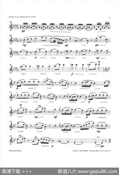 SonatineOp.137No1（四重奏高音萨克斯分谱）