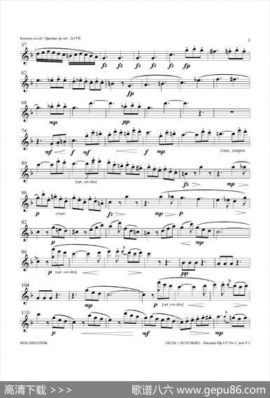 SonatineOp.137No1（四重奏高音萨克斯分谱）