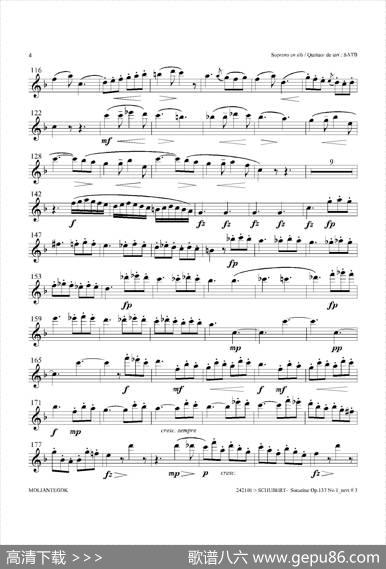 SonatineOp.137No1（四重奏高音萨克斯分谱）