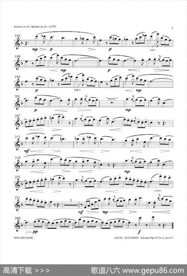 SonatineOp.137No1（四重奏高音萨克斯分谱）