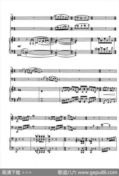 Trio（巴松、双簧管与钢琴三重奏总谱）|安德列·普列文(AndrePrevin)