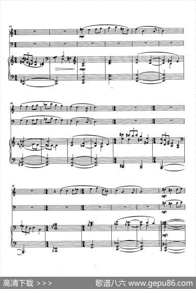 Trio（巴松、双簧管与钢琴三重奏总谱）|安德列·普列文(AndrePrevin)