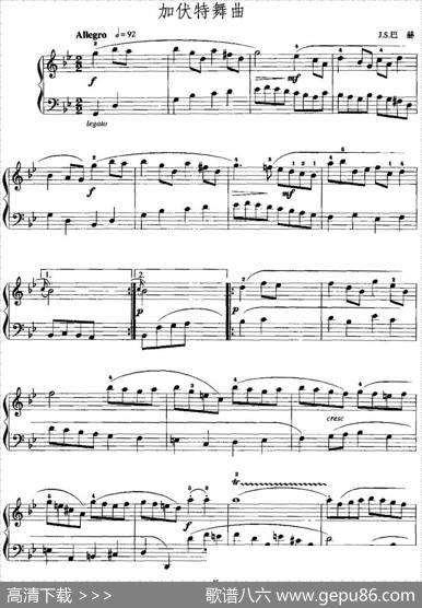 手风琴复调作品：加伏特舞曲（J.S.巴赫作曲版）|J.S.巴赫