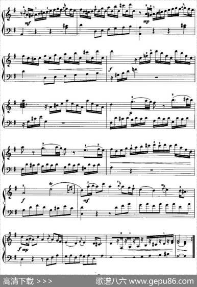 手风琴复调作品：奏鸣曲（J.C.巴赫作曲版、Op.5，No.3）|J.C.巴赫
