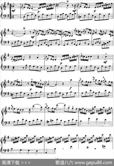 手风琴复调作品：奏鸣曲（J.C.巴赫作曲版、Op.5，No.3）|J.C.巴赫